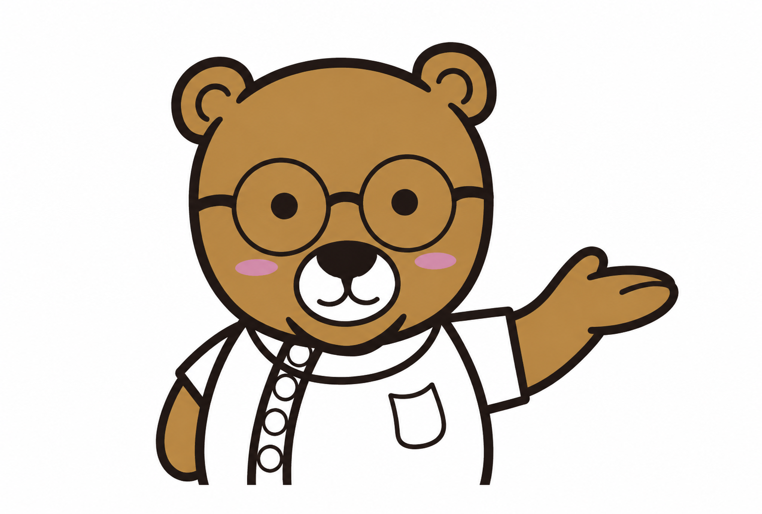 こちらへご案内するくまさんのイラスト
